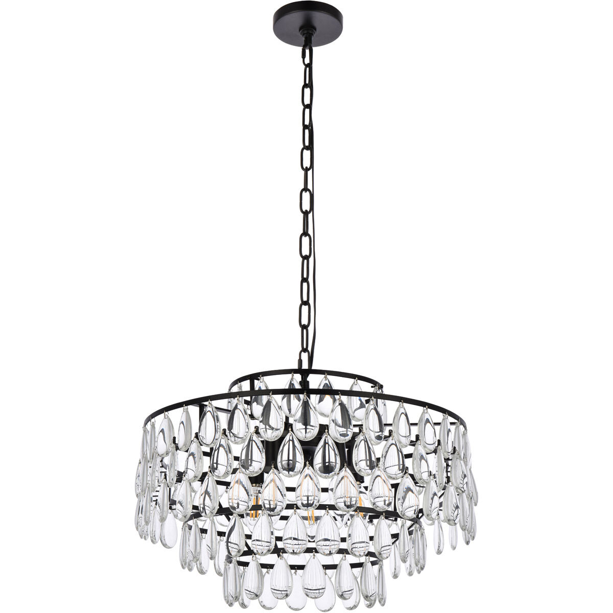 Mila 5 Light 20 inch Black Pendant Ceiling Light