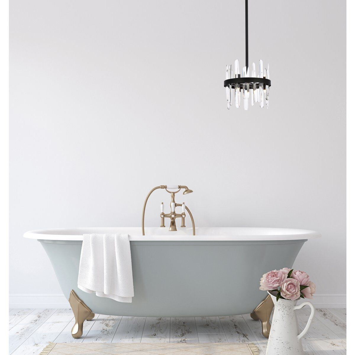 Serena 6 Light 12 inch Black Pendant Ceiling Light