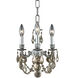 Lillie 3 Light 10 inch Pewter Pendant Ceiling Light in Golden Teak, Royal Cut