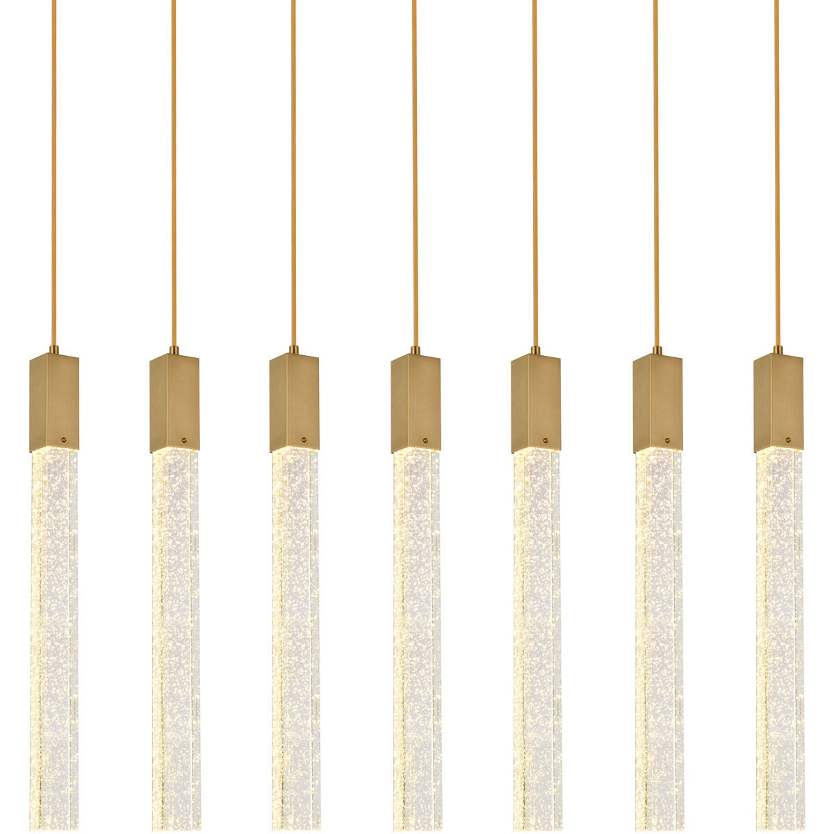 Weston 7 Light 42 inch Satin Gold Pendant Ceiling Light