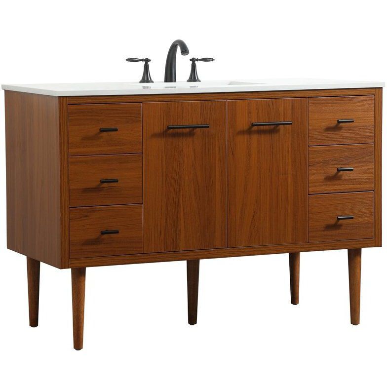 Cyrus 48 X 22 X 34 inch Teak Vanity Sink Set