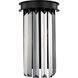 Sydney 2 Light 8 inch Matte Black Wall Sconce Wall Light in Silver Shade, Urban Classic