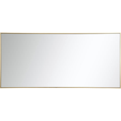 Monet 60 X 30 inch Brass Wall Mirror