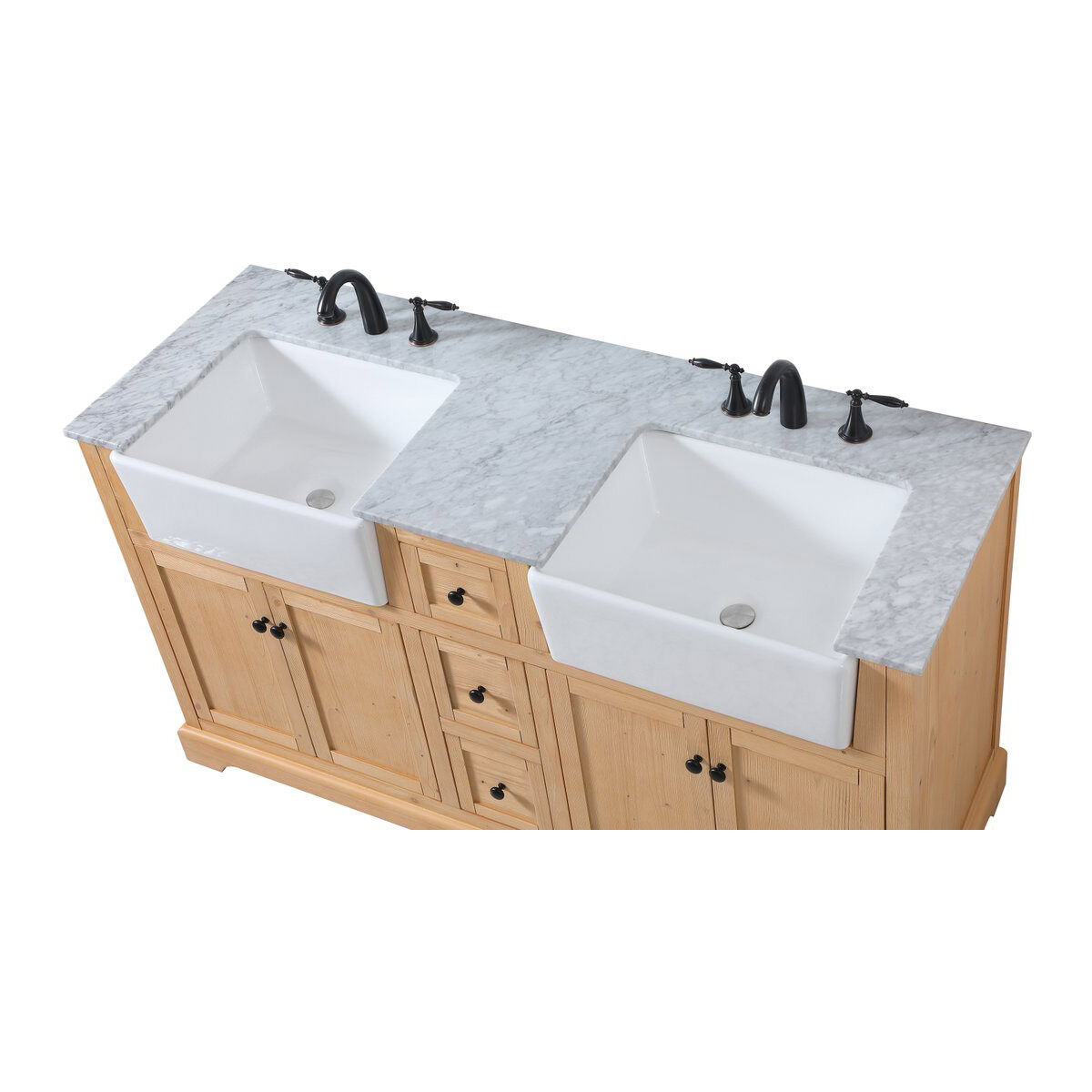 Franklin 60 X 22 X 34.75 inch Natural Wood Bathroom Vanity Cabinet