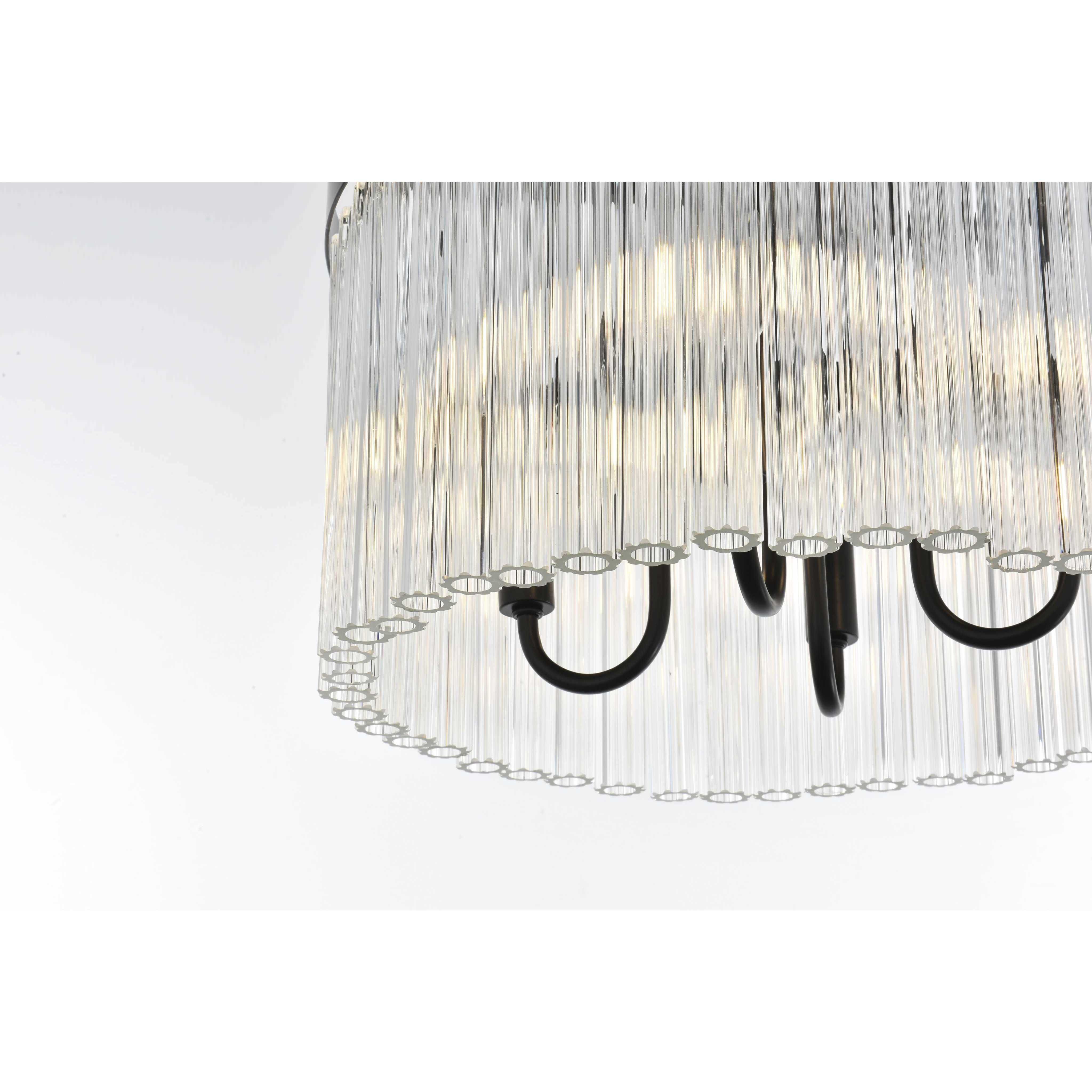 Harlow 4 Light 16 inch Black Flush Mount Ceiling Light