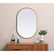 Asha 36 X 24 inch Brass Mirror in 24 x 36