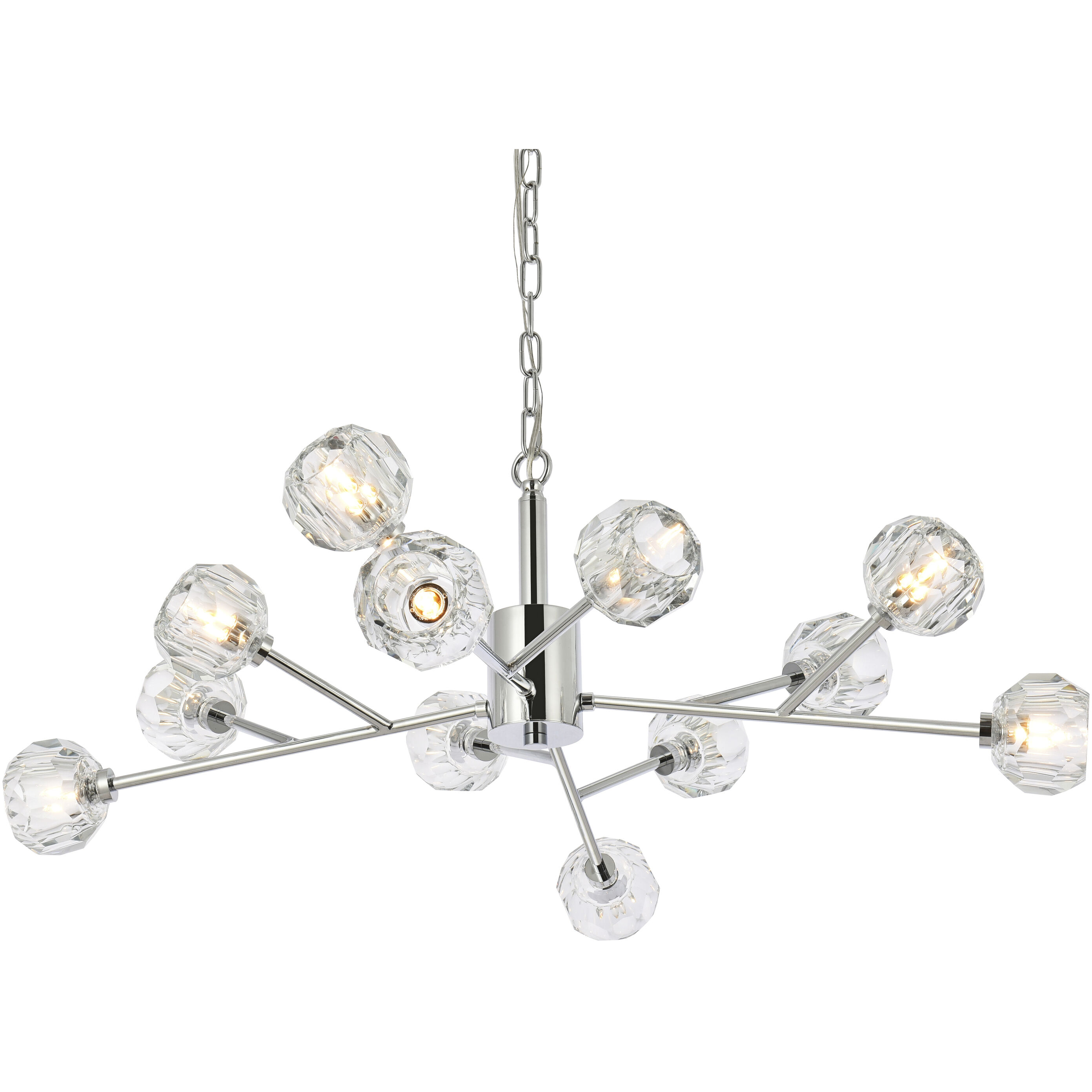 Graham 12 Light 35 inch Chrome Pendant Ceiling Light