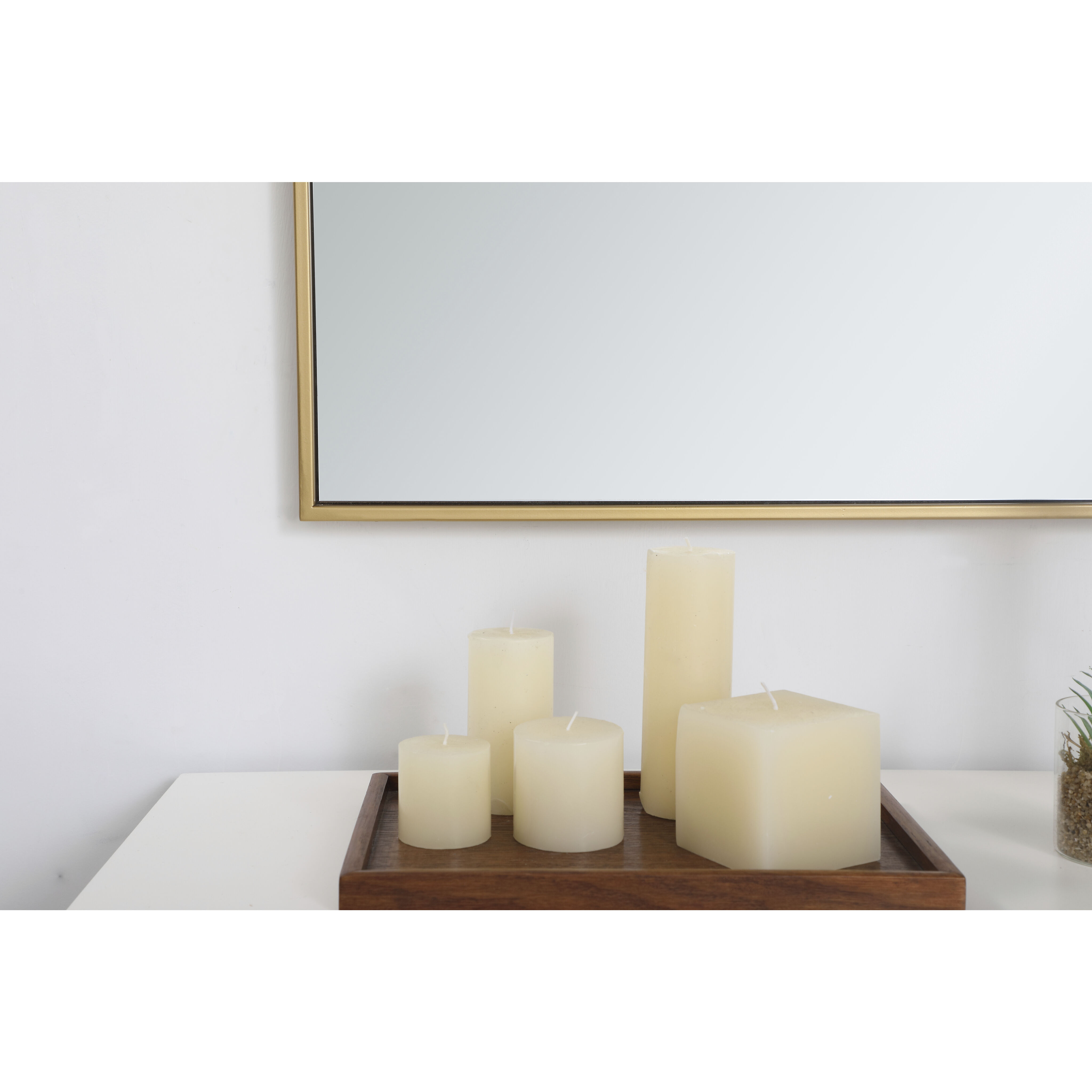 Monet 40 X 30 inch Brass Wall Mirror