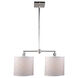 Gemma 2 Light 12 inch Polished Nickel Pendant Ceiling Light, Urban Classic