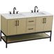Lennox 60 X 34 inch Honey Brown Bathroom Vanity Cabinet