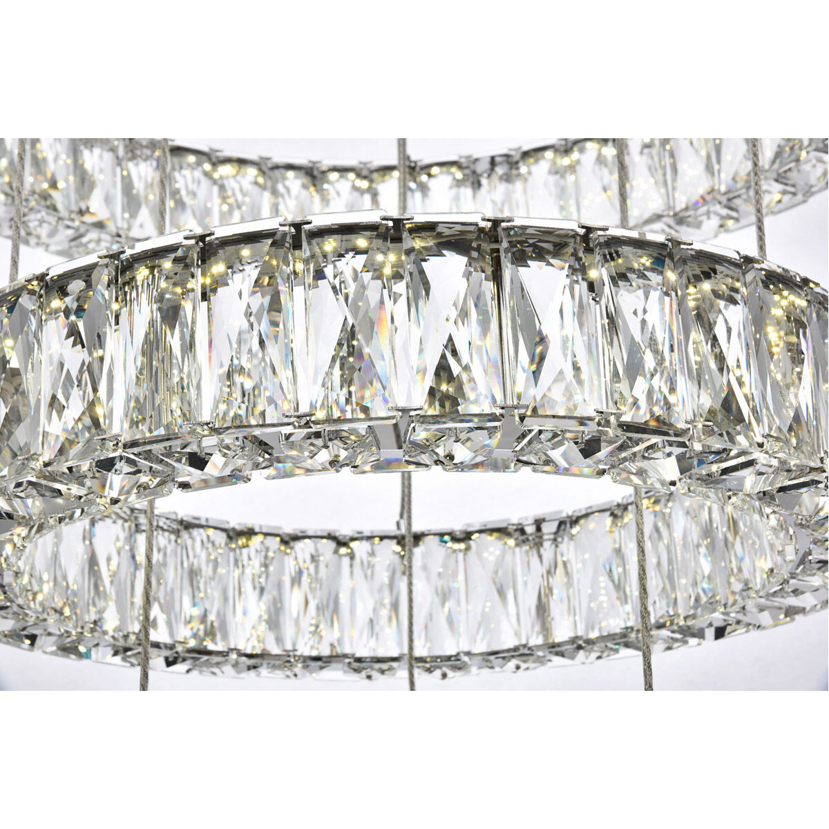 Monroe LED 26 inch Chrome Chandelier Ceiling Light