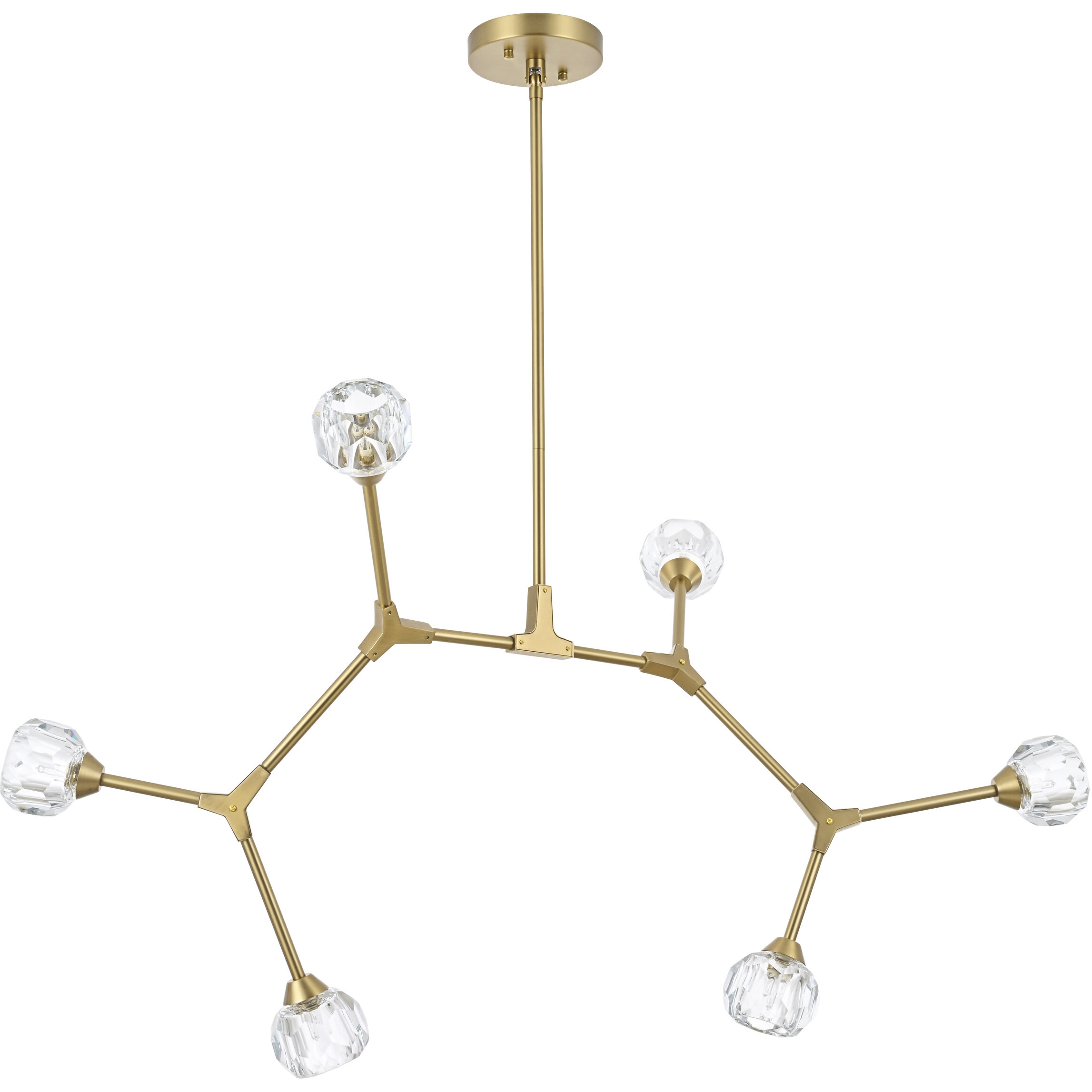 Zayne 6 Light 49 inch Gold Pendant Ceiling Light