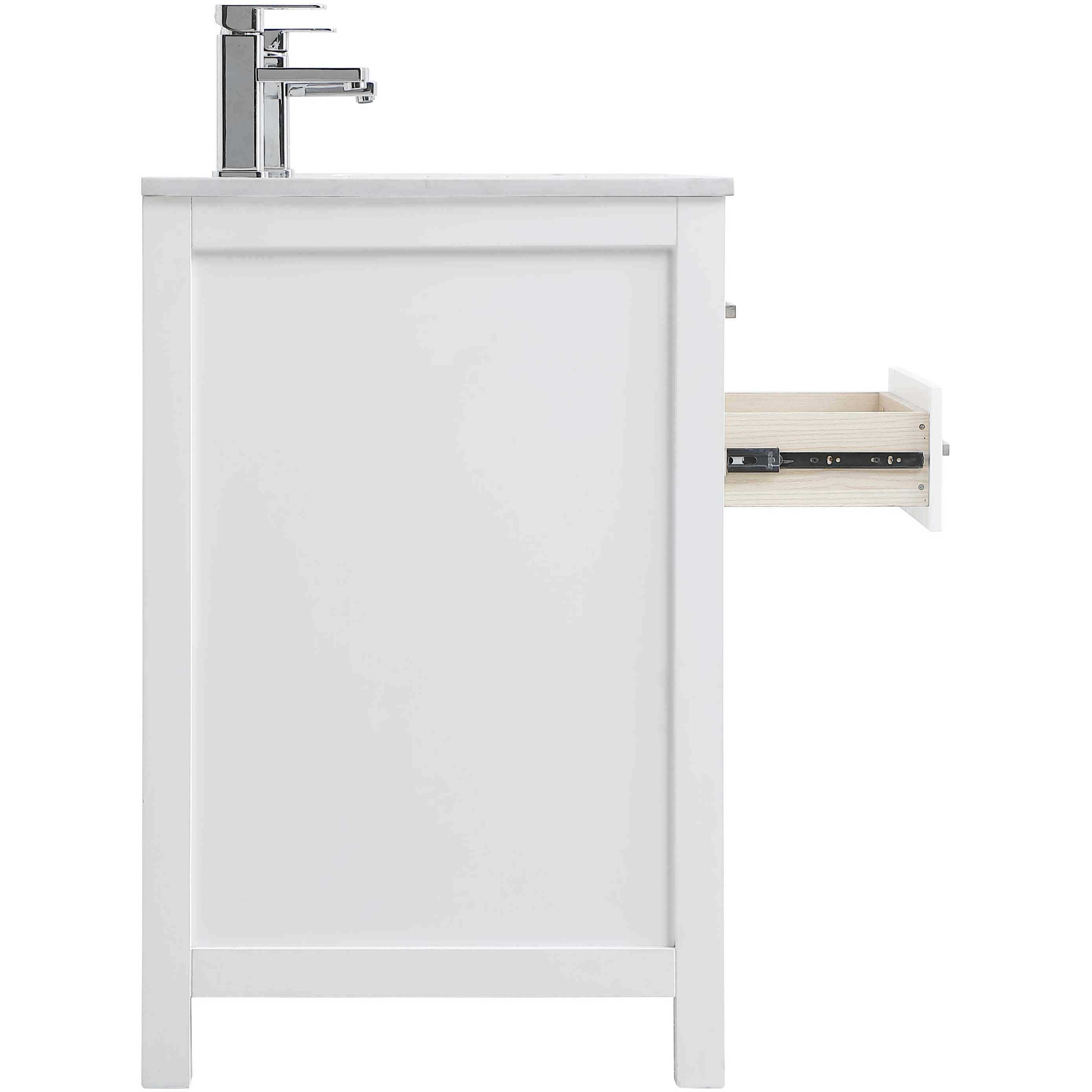 Lewis 54 X 22 X 34 inch White Vanity Sink Set