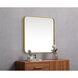 Evermore 24 X 24 inch Brass Vanity Mirror