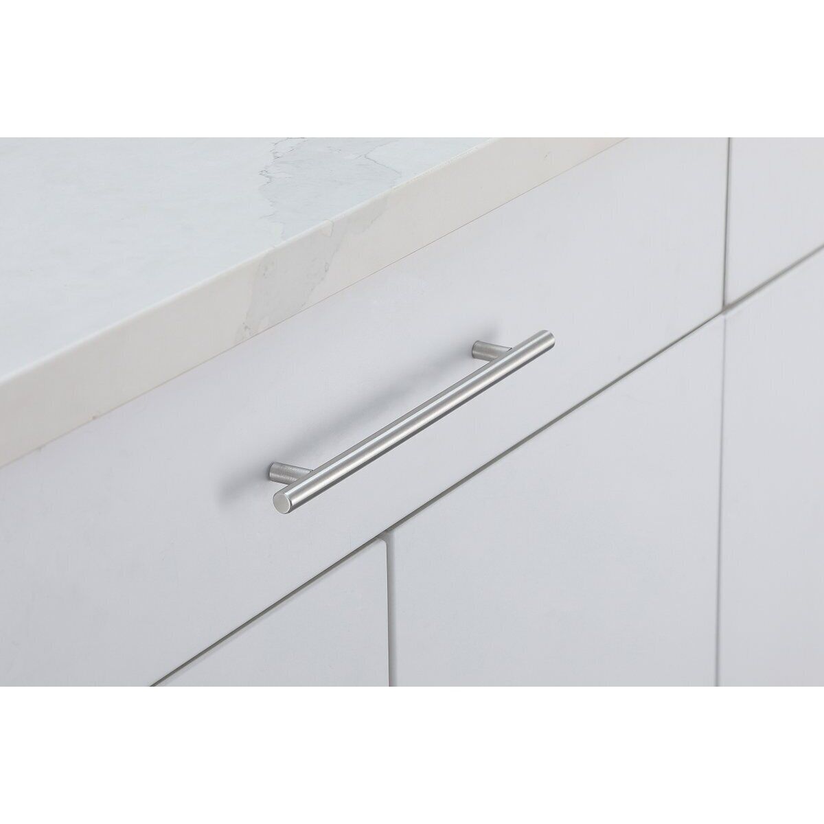 Quinn Brushed Nickel Hardware Drawer Pull, Set of 10