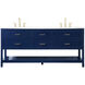 Sinclaire 72 X 22 X 34 inch Blue Vanity Sink Set