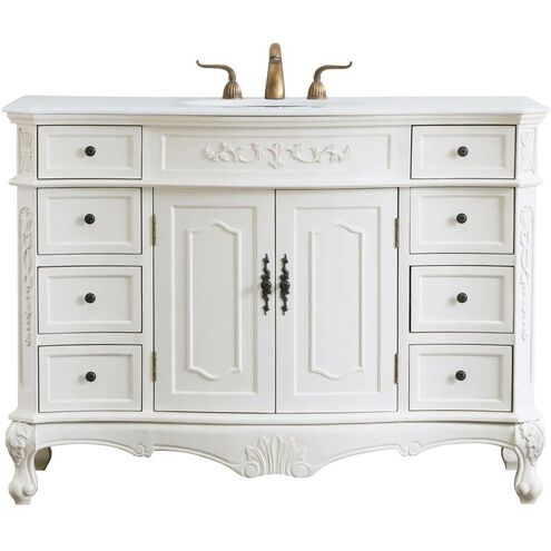 Danville 48 X 21 X 36 inch Antique White Vanity Sink Set