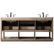 Larkin 72 X 22 X 34 inch Natural Oak Vanity Sink Set