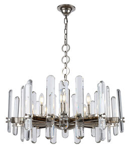 Lincoln 10 Light 30 inch Polished Nickel Chandelier Ceiling Light, Urban Classic
