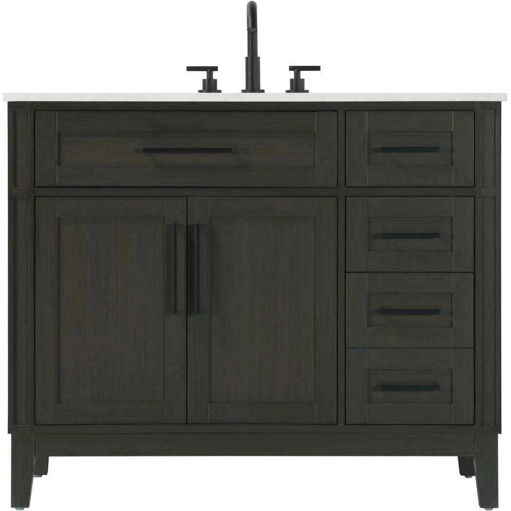Virginia 42 X 35 inch Mocha Brown Bathroom Vanity Cabinet
