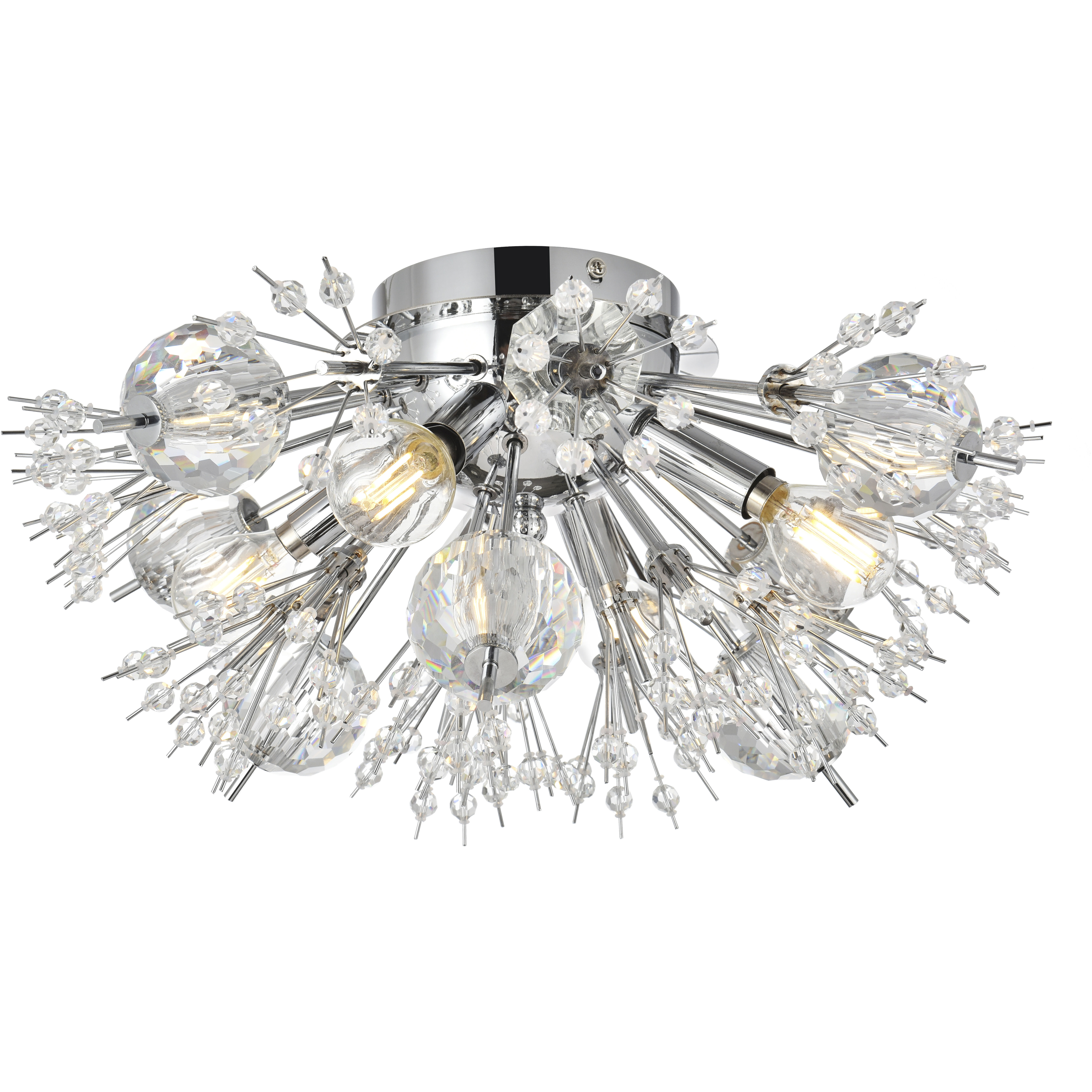 Vera 4 Light 14 inch Chrome Wall Sconce Wall Light, can be Flush Mounted