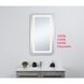 Genesis 36 X 20 inch Glossy White LED Mirror