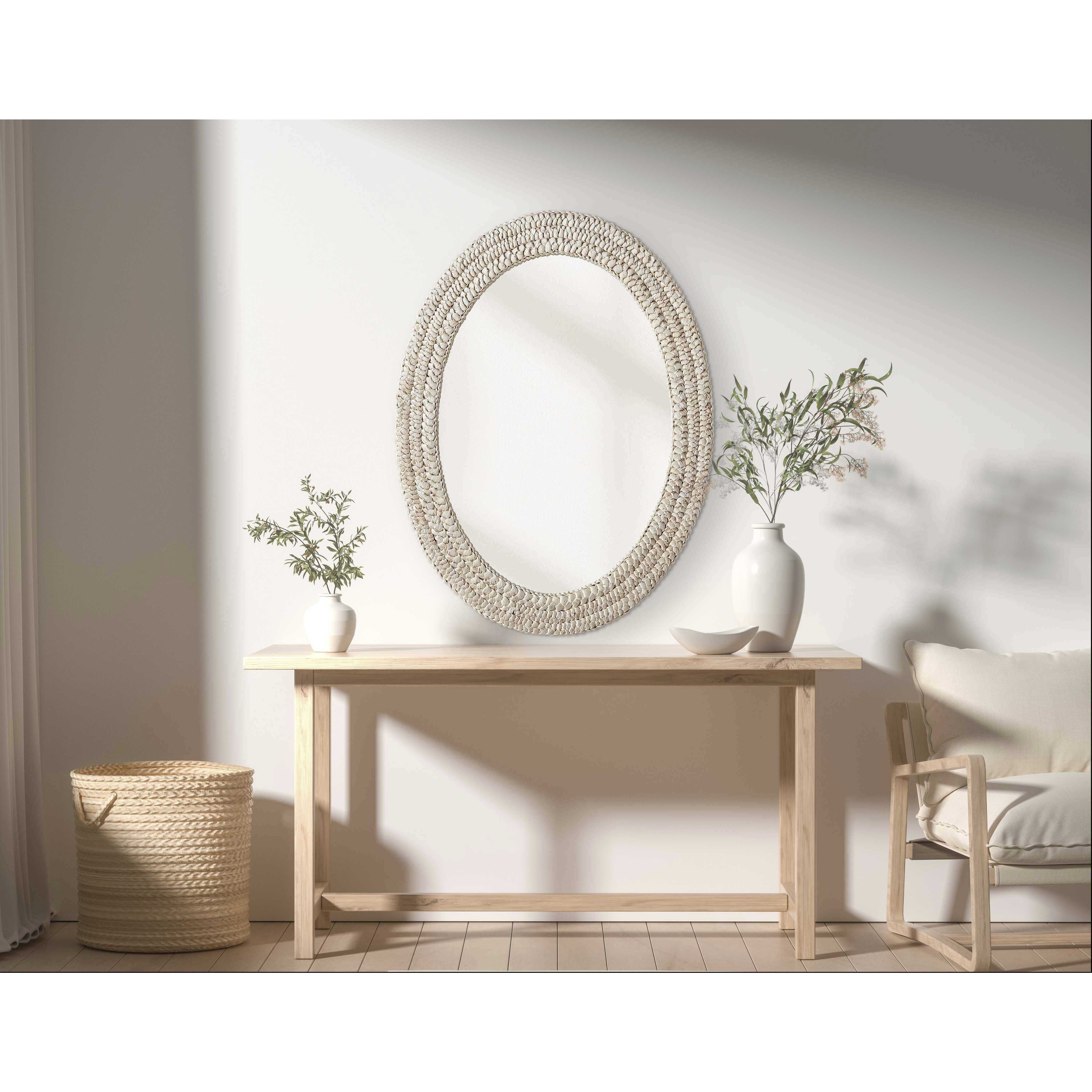 Marlowe 36 X 27 inch Linen White Mirror