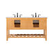 Clement 60 X 22 X 34 inch Natural Wood Bathroom Vanity Cabinet