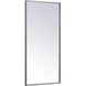 Monet 36 X 18 inch Grey Wall Mirror in Gray