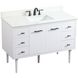 Cyrus 48 X 22 X 33.5 inch White Vanity Sink Set in Included