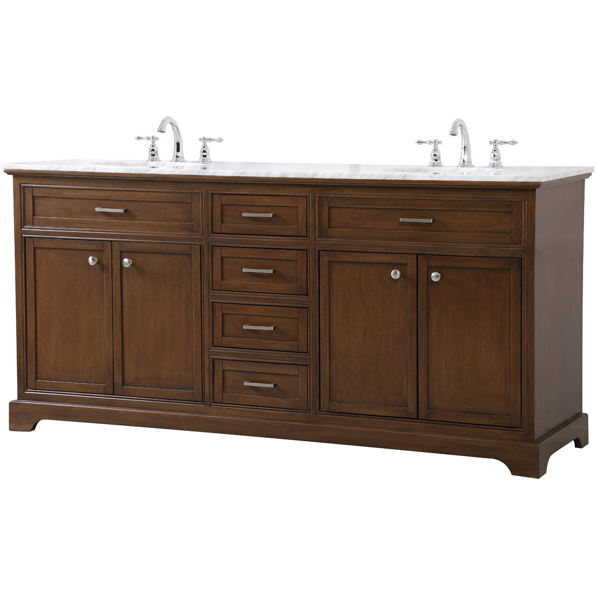 Americana 72 X 21.5 X 35 inch Teak Vanity Sink Set