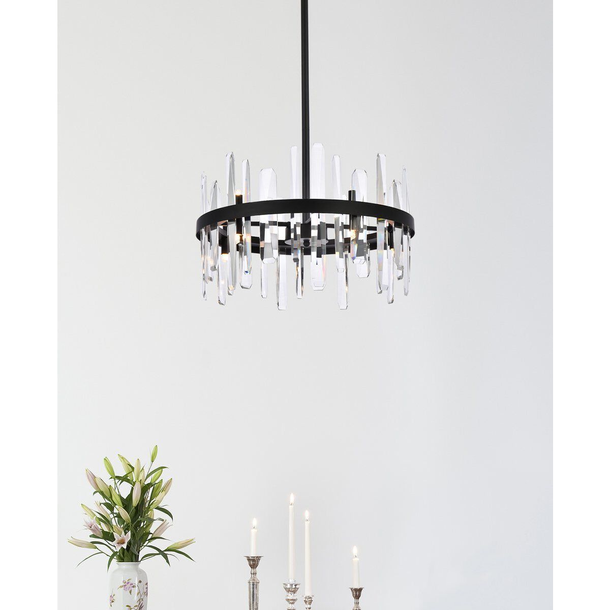 Serena 10 Light 20 inch Black Pendant Ceiling Light