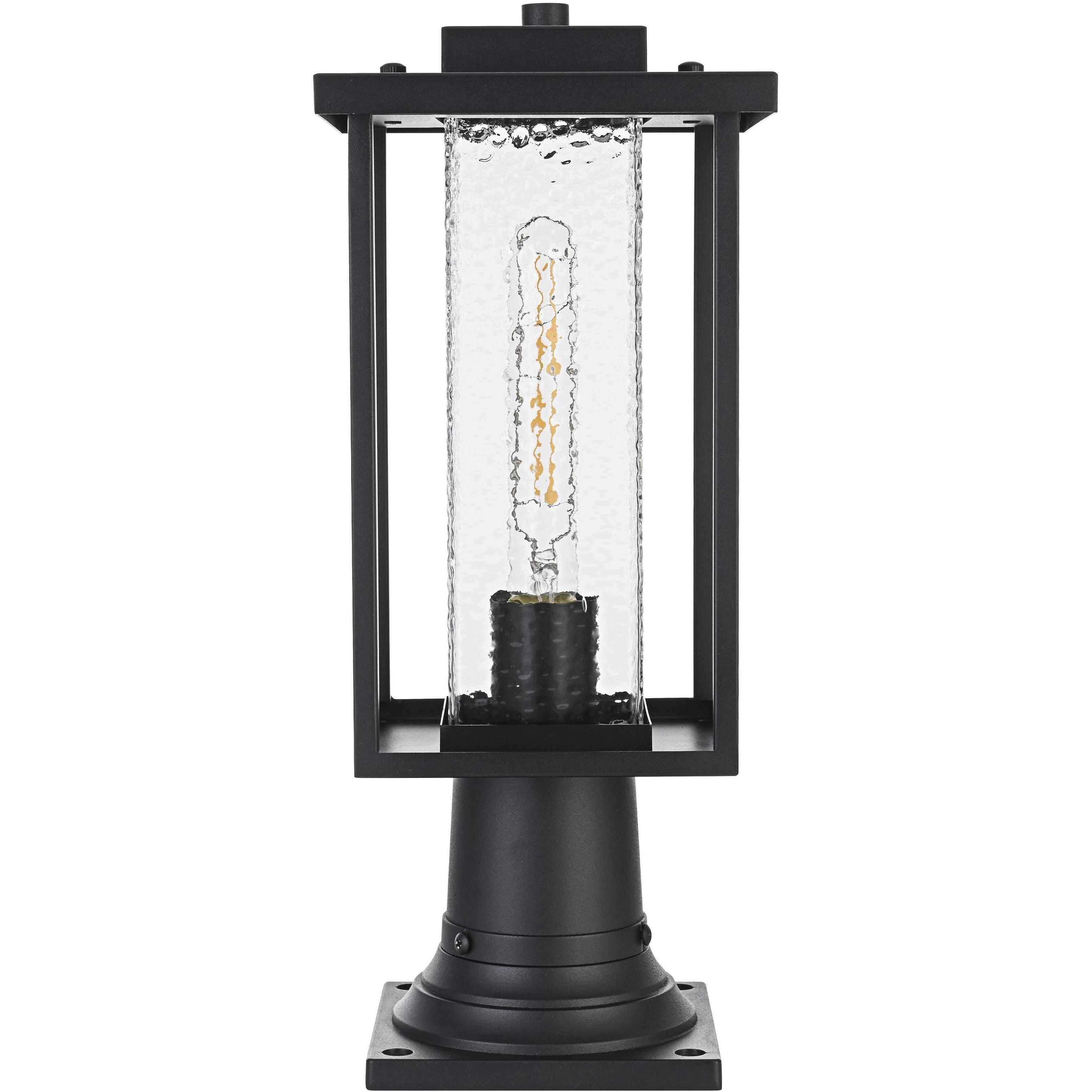 Philip 1 Light 17 inch Black Outdoor Post Light