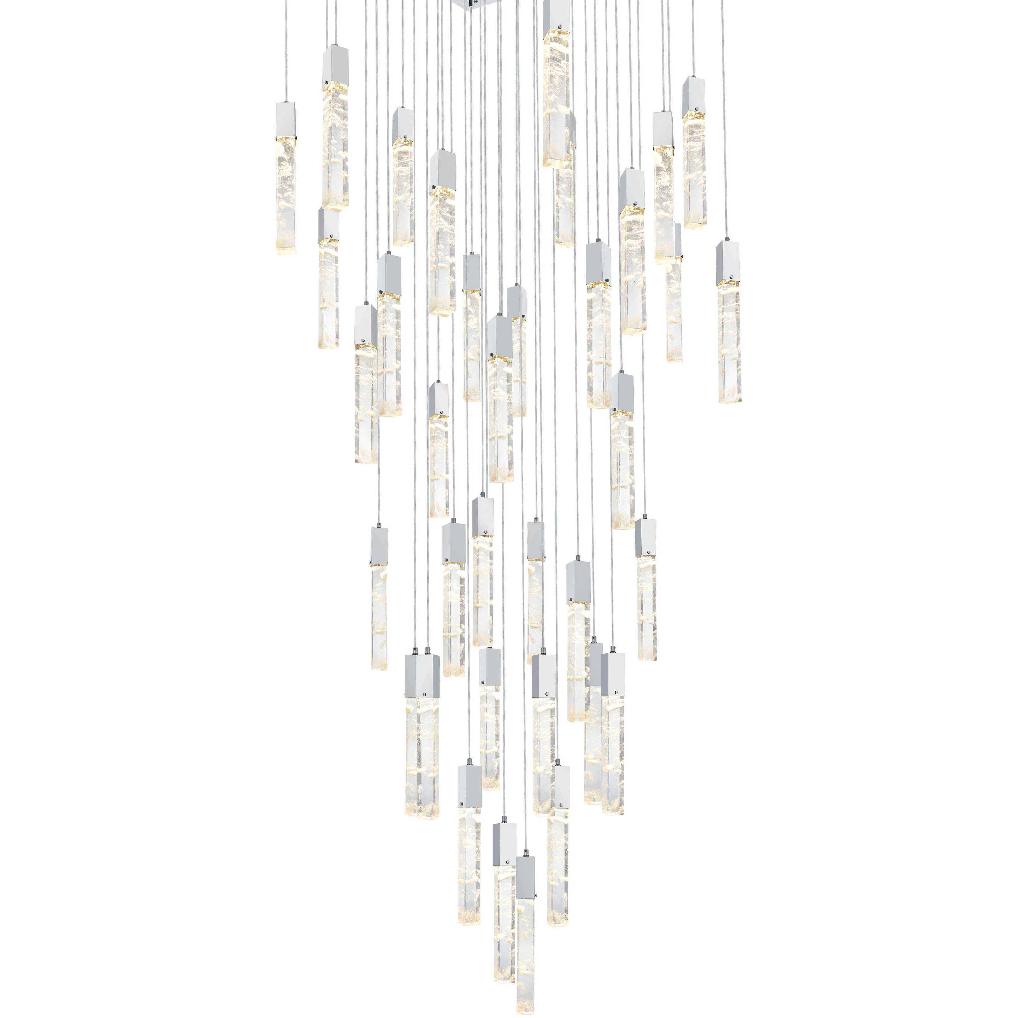 Aurora 36 Light 42 inch Chrome Chandelier Ceiling Light