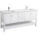 Heath 72 X 21.5 X 35 inch White Vanity Sink Set