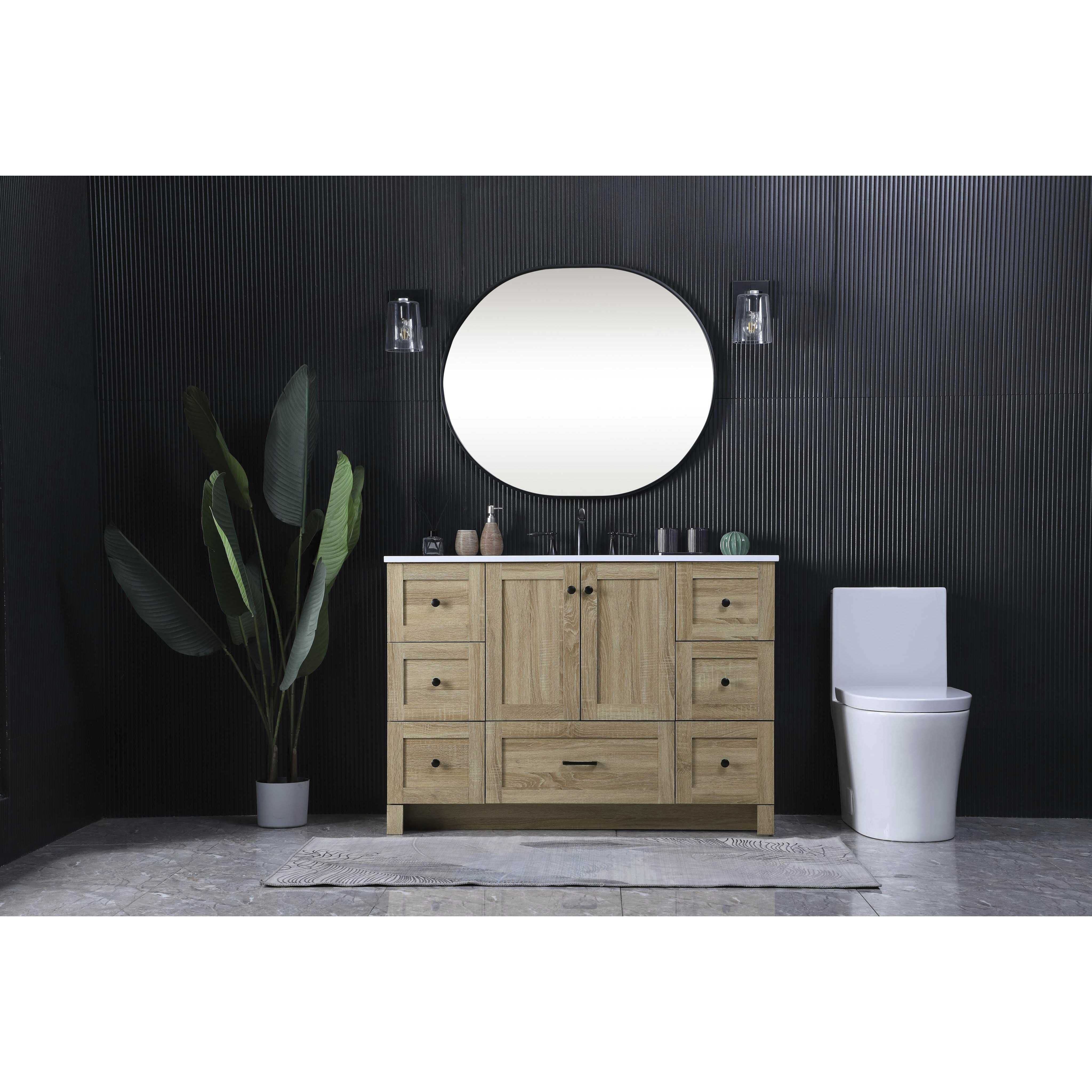 Soma 48 X 34 inch Mango Wood Bathroom Vanity Cabinet