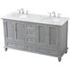 Rhodes 60 X 22 X 35 inch Grey Vanity Sink Set