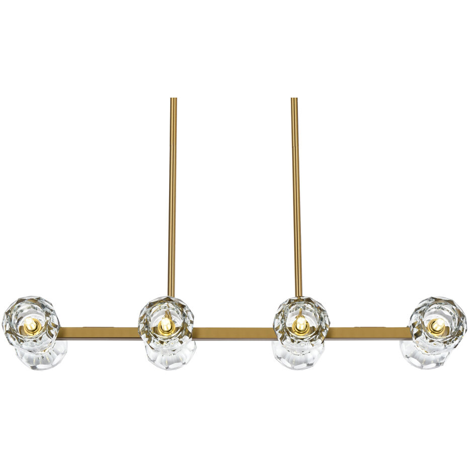 Eren 8 Light 8 inch Satin Gold Pendant Ceiling Light