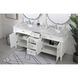 Park Avenue 72 X 21.5 X 35 inch White Vanity Sink Set