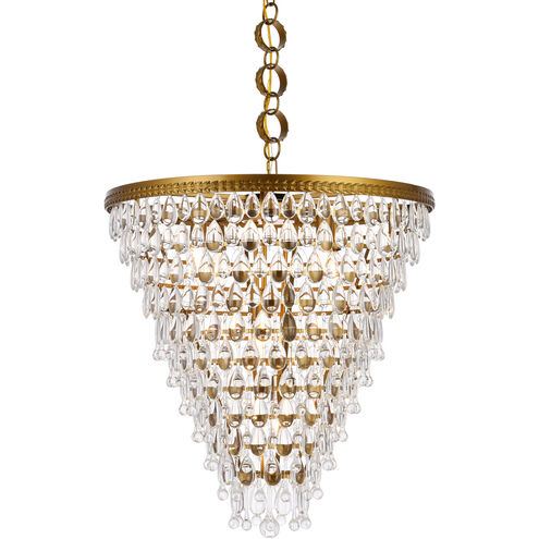 Nordic 7 Light 24 inch Brass Chandelier Ceiling Light