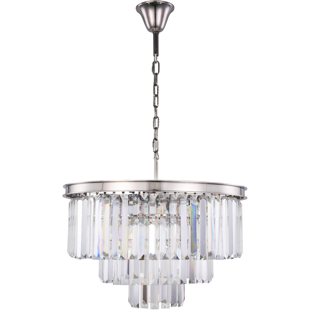 Sydney 9 Light 26 inch Polished Nickel Chandelier Ceiling Light, Urban Classic