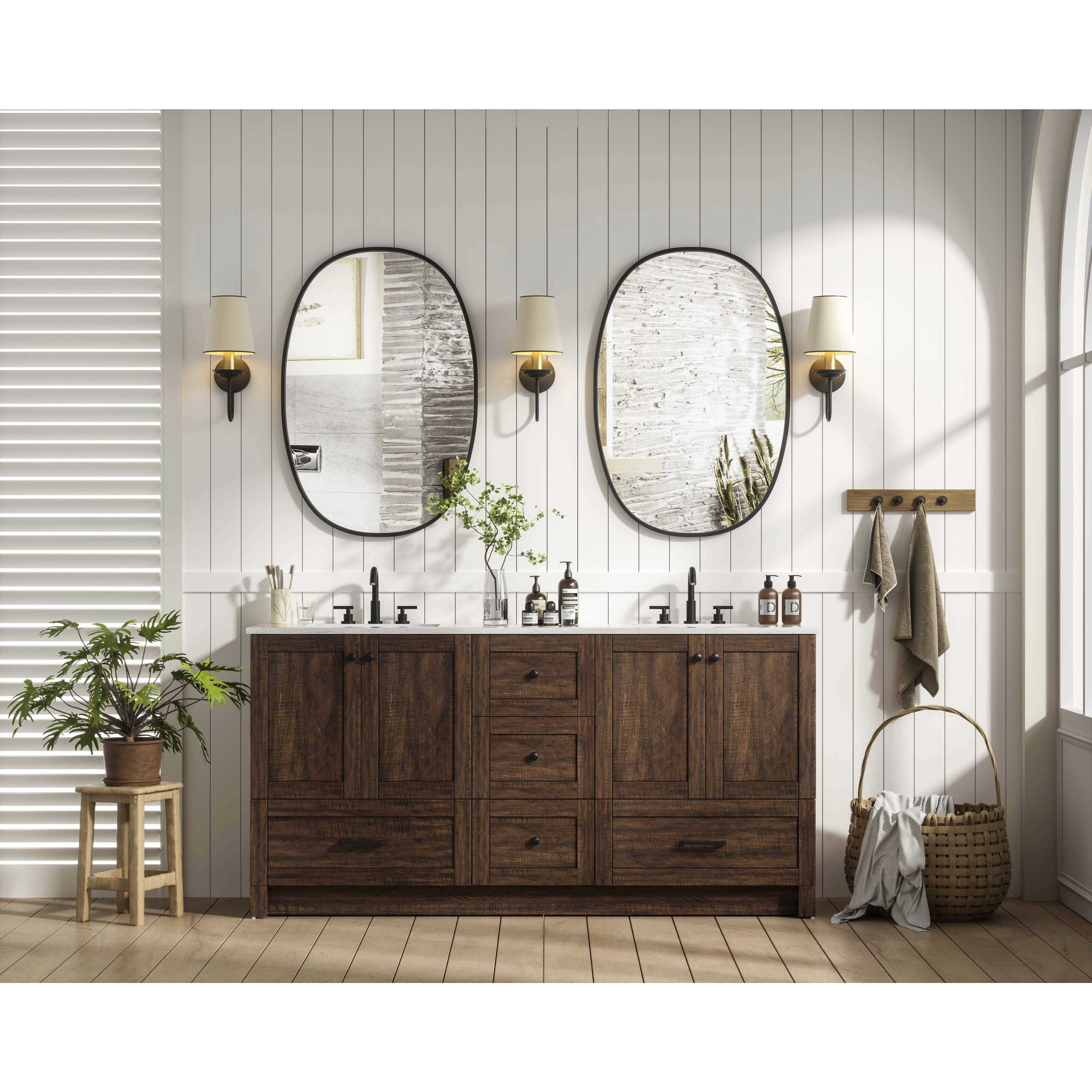 Soma 66 X 34 inch Expresso Bathroom Vanity Cabinet