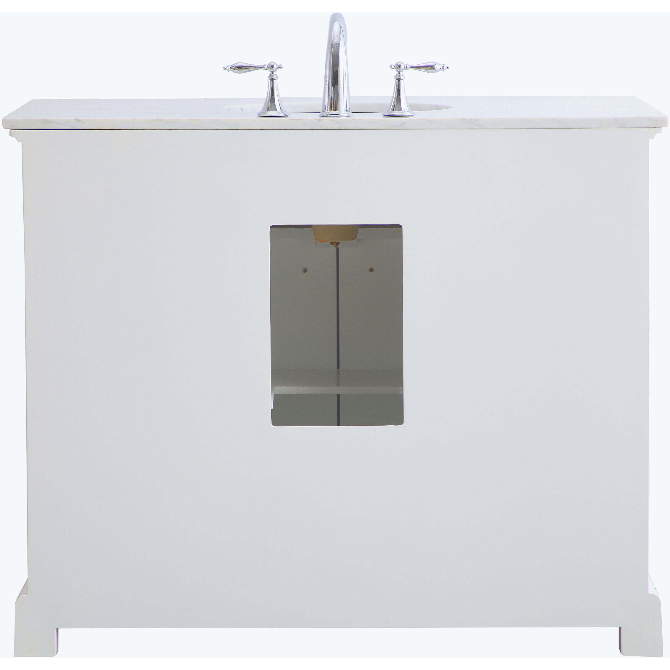 Americana 84 X 21.5 X 70 inch White Vanity Sink Set