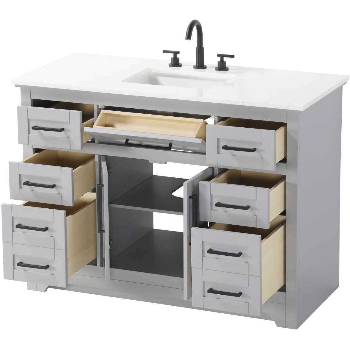 Remington 48 X 35 inch Grey Bathroom Vanity Cabinet