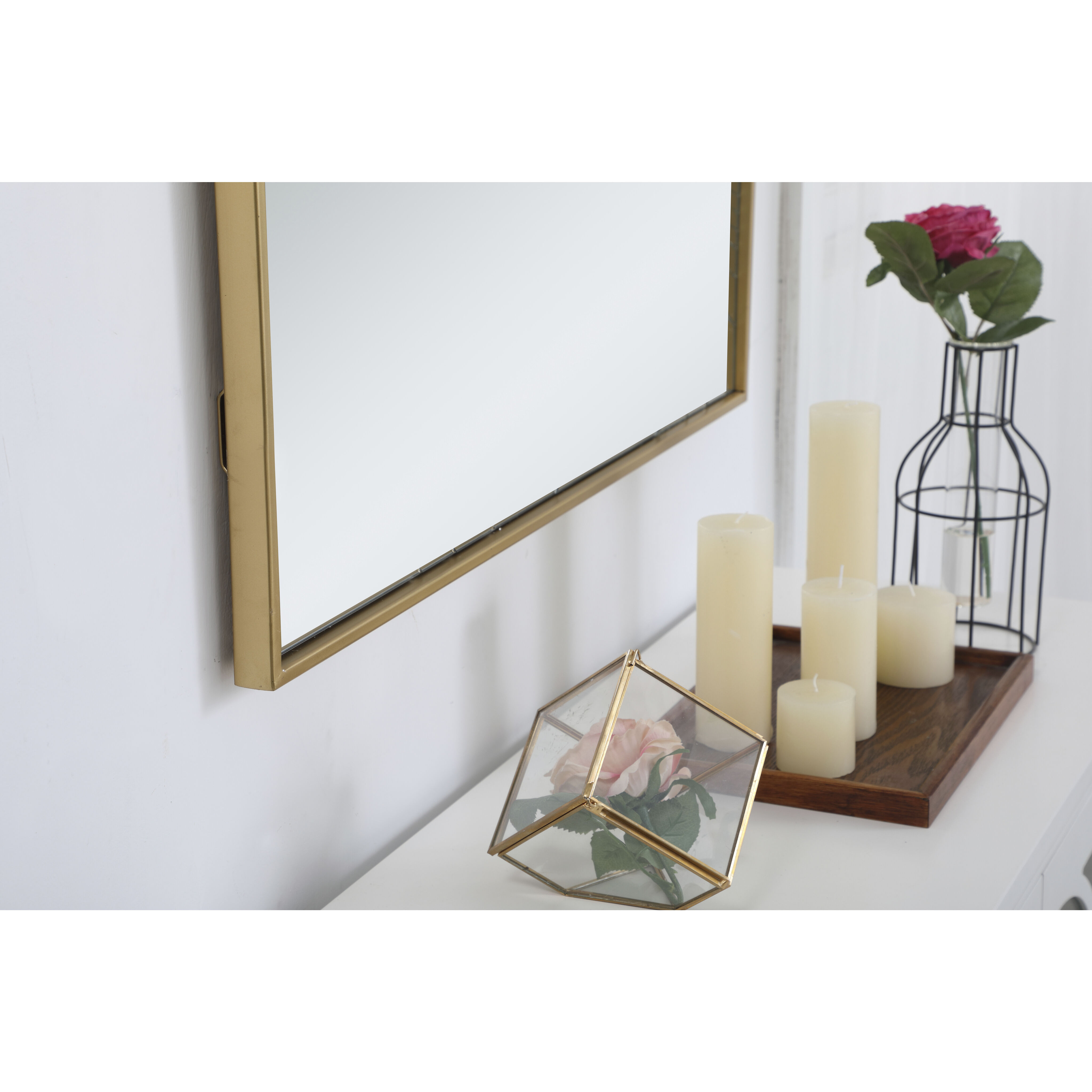 Monet 48 X 30 inch Brass Wall Mirror