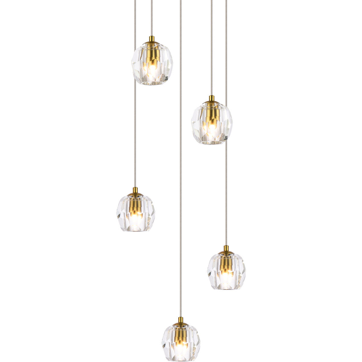 Eren 5 Light 12 inch Gold Pendant Ceiling Light