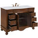 Windsor 48 X 21.5 X 35 inch Brown Vanity Sink Set