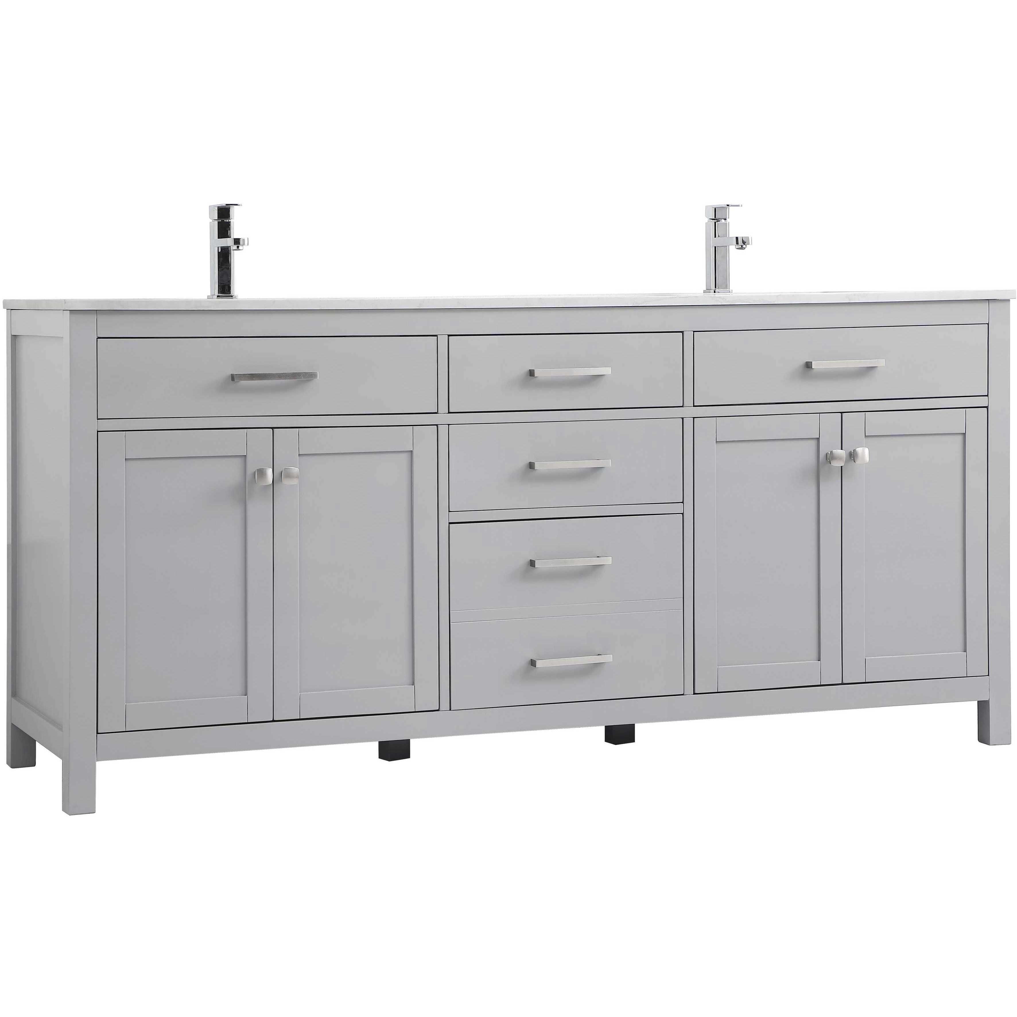 Lewis 72 X 22 X 34 inch Grey Vanity Sink Set