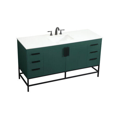 Eugene 60 X 22 X 34 inch Green Vanity Sink Set