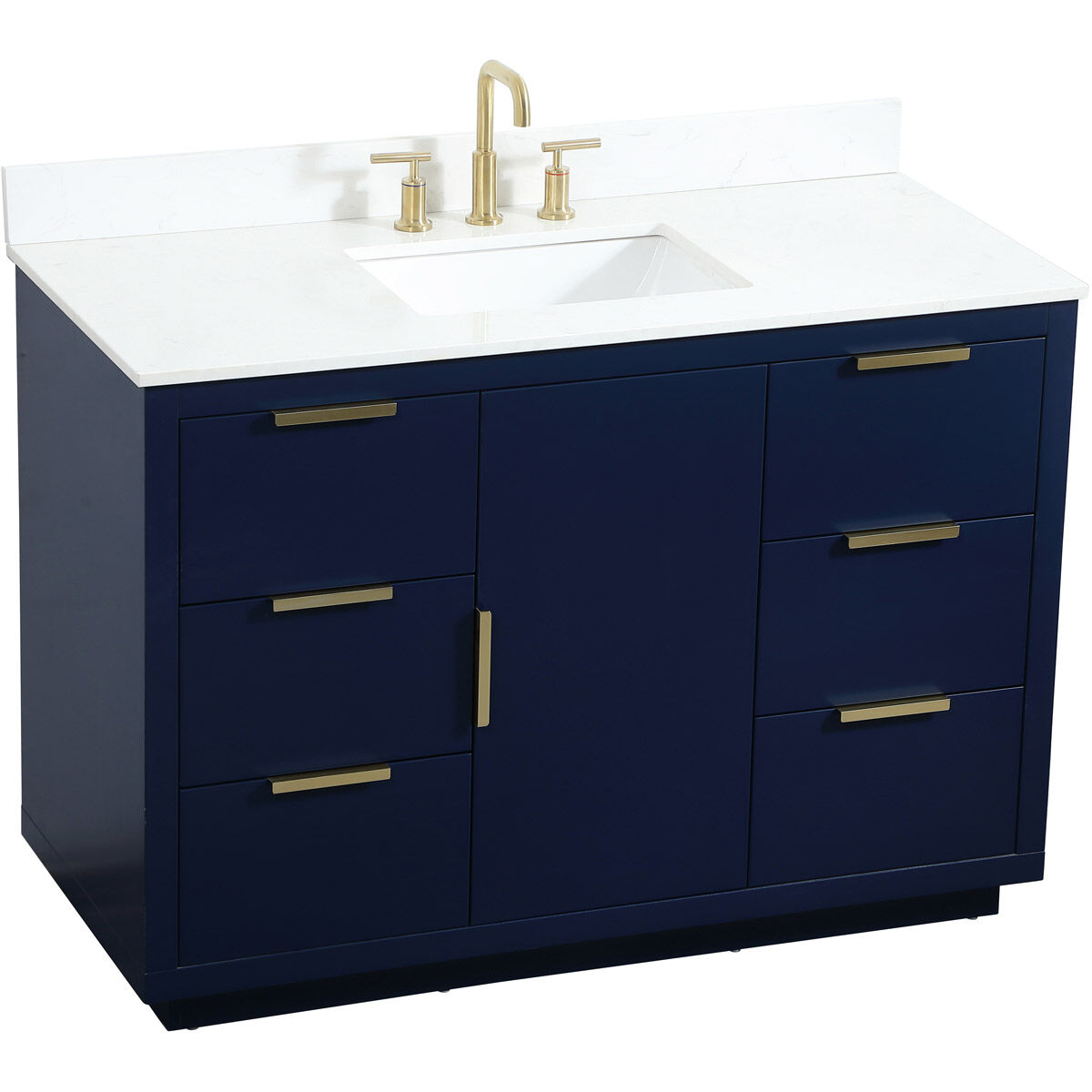 Blake 48 X 22 X 34 inch Blue Vanity Sink Set